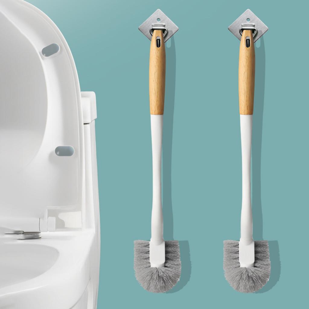 Wooden Handle Toilet Brush Household No Dead Angle Toilet Brush