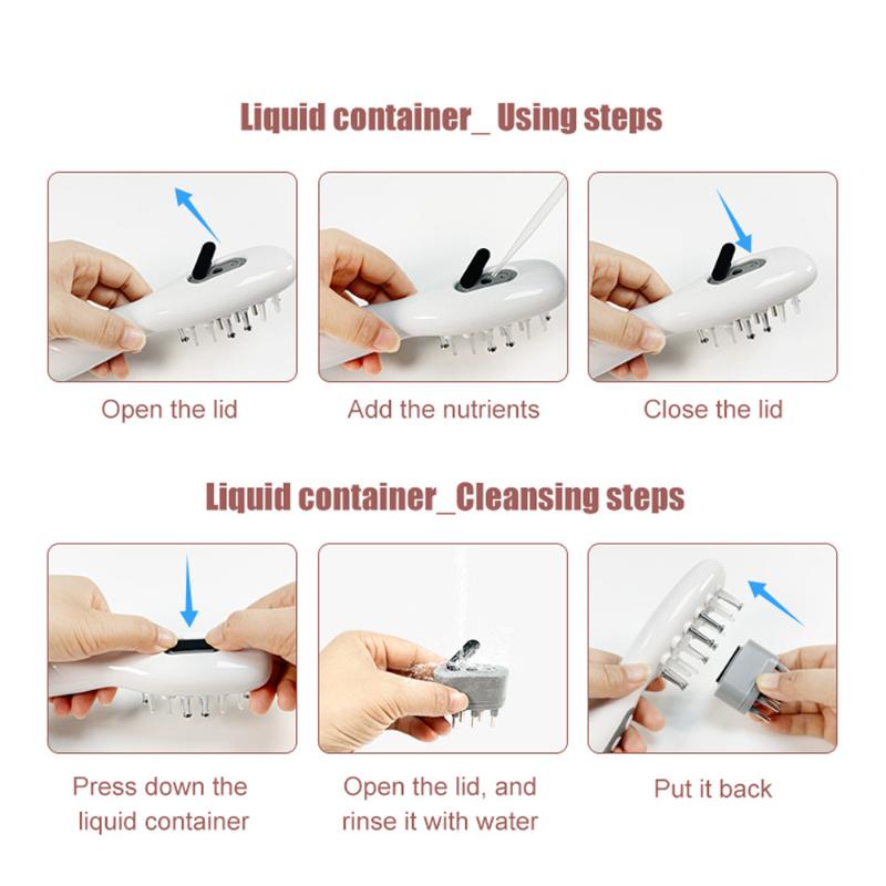 Electric Hair Massage Comb Anti Hair Loss Red Blue Purple Light High Frequency Scalp Care Tool for Home Daily Use
