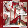 Bridal Stair Railing Drapes & Flower Set for Weddings and Engagements