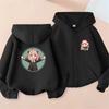 Anime Spy X Family Children Hoodie Tops Girl Boy Sweatshirt Kid Zipper Coat Casual Sweatshirts black autumn Clothes