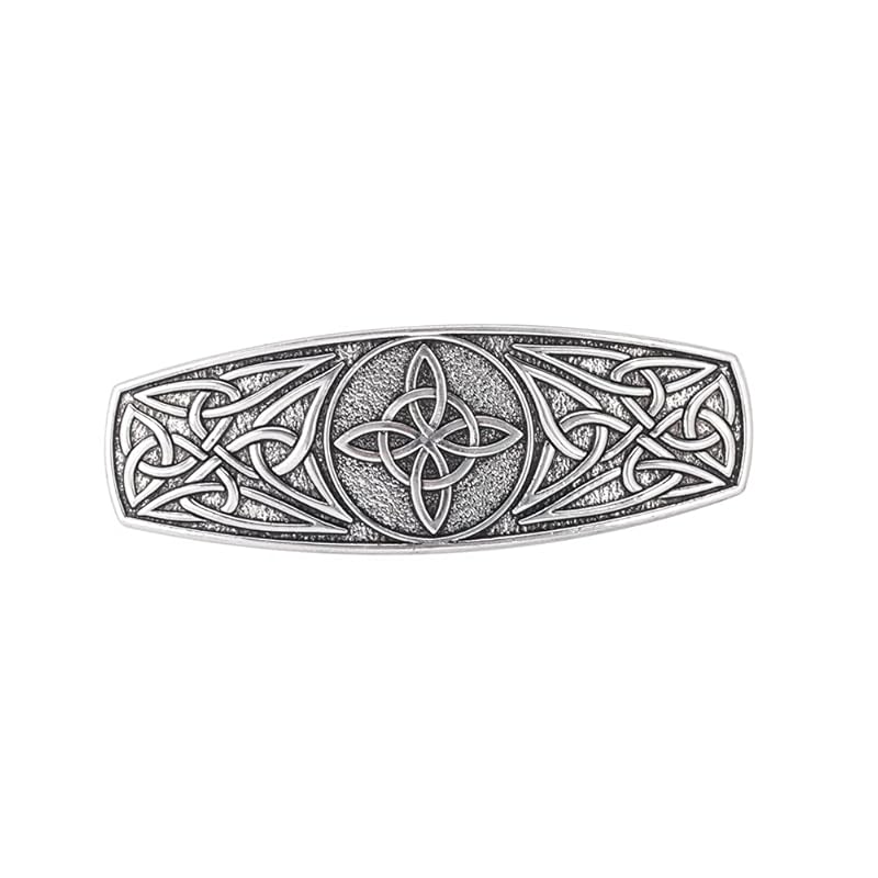 Amaxer Viking Gold Silver Barrettes for Women Girls Celtic Hair Clips for Thick Thin Hair Vintage French Hair Clips Hair Styling Accessories
