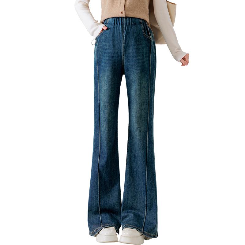 Spring Maternity Flare Pants: Fashionable, Versatile, Loose-Fit Plus Size Jeans for Casual Wear