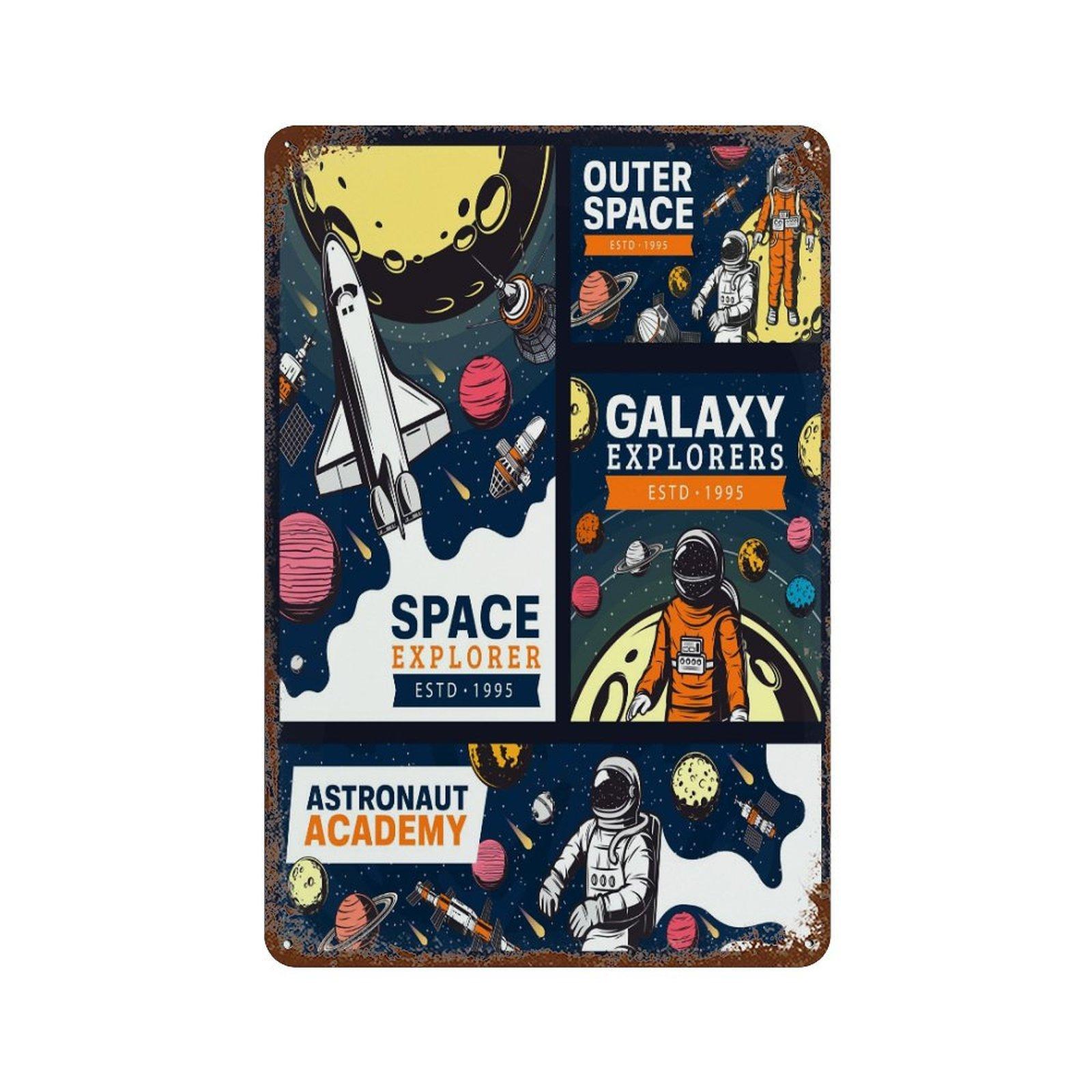 

1PC Vertical Vintage Metal Tin Poster with Rusty Finish, 20x30cm or 30x40cm, Retro Wall Art Plate for Cafe Bar Garage Office Living Room Display 20*30CM