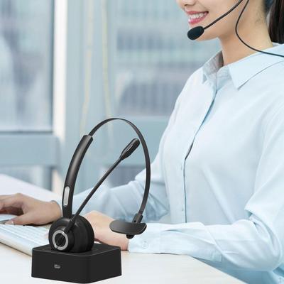 Auricolare Bluetooth da testa con cancellazione del rumore per camionisti, cellulare con microfono