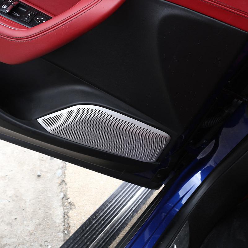 For Maserati Levante 2016- Stainless Steel Car Front Door Speaker Net Cover Speaker Net Protection Cover Car Accessories