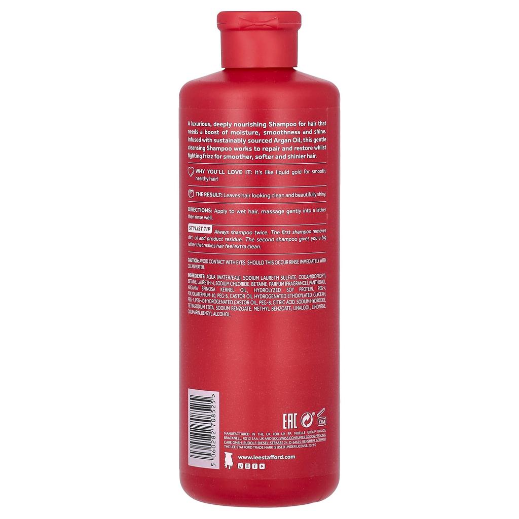 Lee stafford Arganöl-Nährshampoo, für trockenes, stumpfes und natürlich grobes Haar, 16,9 fl oz (500 ml)