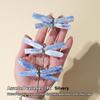 1pc Natural Crystal Kyanite Dragonfly Ornament Raw Stone Animal Home Decoration Holiday Gift Rose Quartz Crystal Stone Gemstones