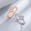 Korean Style Zirconia Open Ring: Exquisite & Elegant Light Luxury Jewelry