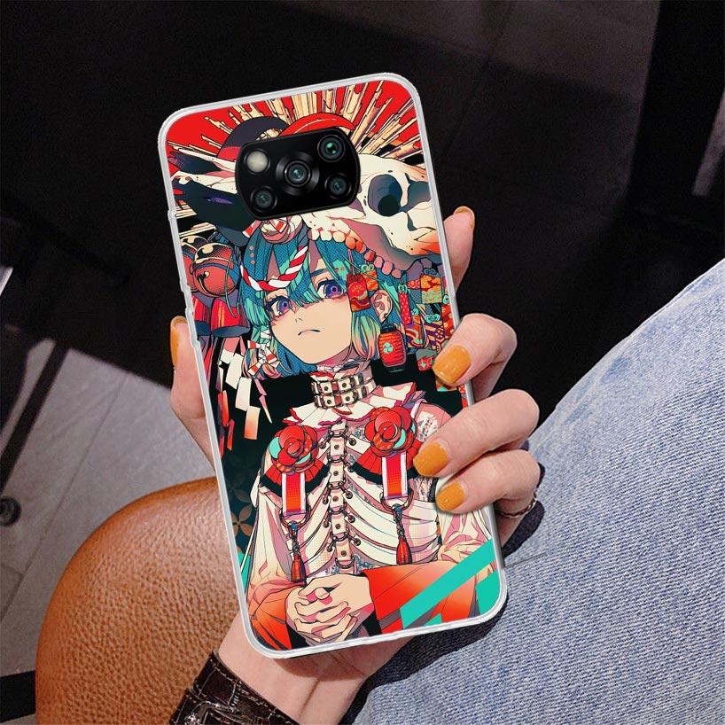 Japanese Style Anime Girl Phone Case For Xiaomi Poco X7 X6 X5 Pro F7 Ultra Redmi 15C 15 13C 13 12C 12 10 10A 10C 9 9A 9C 9T Cove
