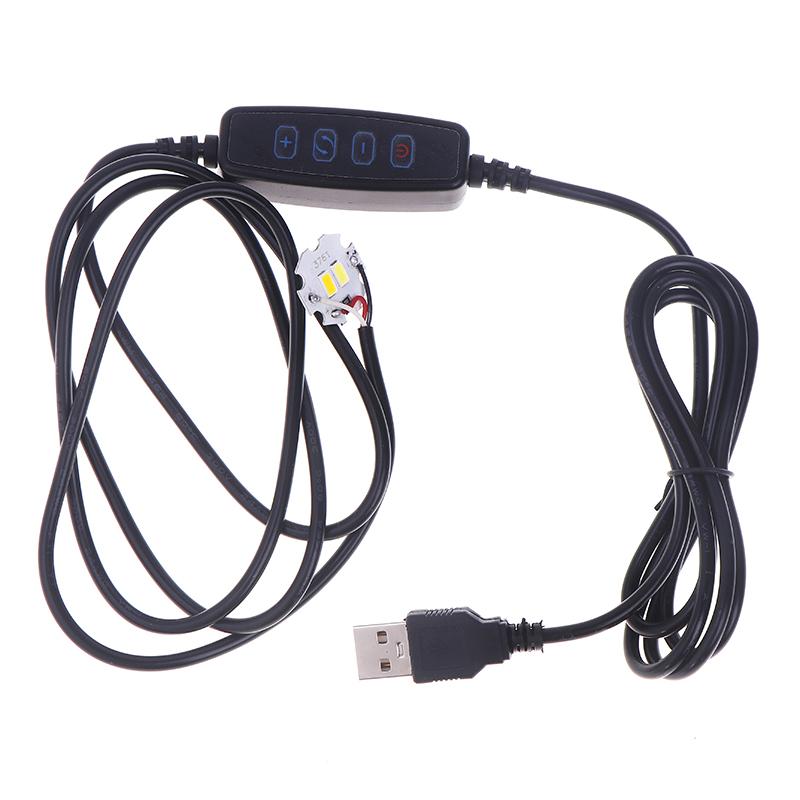 1Pc Usb Plug Dc5V Led Lights Online Switch Dimming Controller With 2Meter Cable 1W 3W 6W 10W Light Board