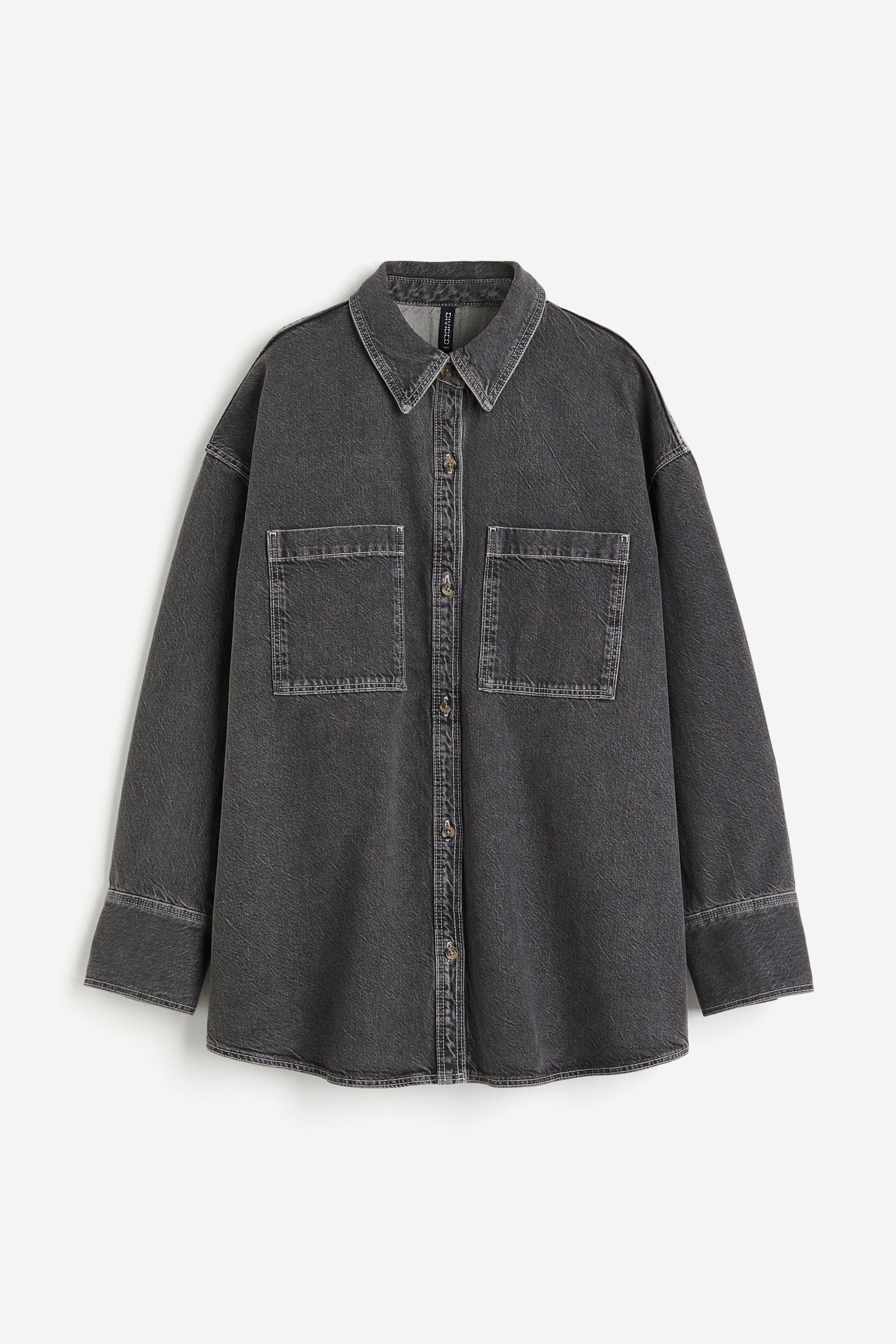 

Джинсовая рубашка оверсайз