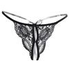 Women's Sexy Sheer Lace Three-Piece Crotchless Lingerie Set