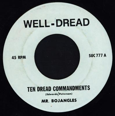7inch Record MR. BOJANGLES / JOE WHITE - Ten Dread Commandments / This Is Th SUC777 Well Dread 1977 US Reggae, Ska & Dub Used