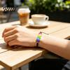 Sweet Aesthetic Hand Ornament Colorful Hearts Bracelet Handmade Braided Cord String Adjustable Fashionable Stackable Bracelet Heart Shaped Clay Beads