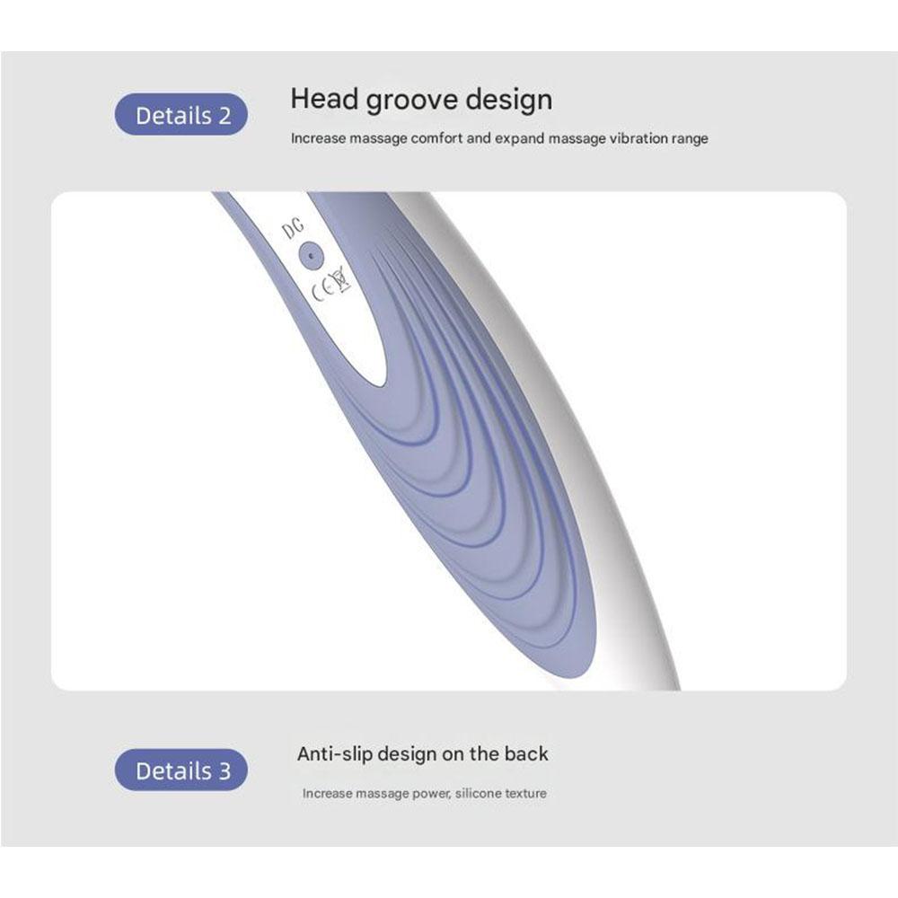 High Frequency Vibration Massage Stick 11 Modes Deep Tissue Rechargeable USB Fast Charge IPX7 Waterproof Portable Silicone Heads