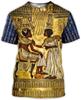 Vintage Altes Ägypten 3D Gedrucktes T-Shirt Herren Damen Sommer Lässig Kurzarm T-Shirts Mode Straße Rundhals Tee Tops