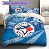 Toronto Blue Jays2 Muster Bettwäsche Bettdecke Set Heimdekoration Geschenk (1 Bettbezug + 2 Kissenbezüge (ohne Füllung))