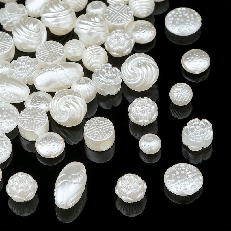 20 g/sac de moda forme mixte margele din plastic ABS perla margele libere pentru colier, bratara, cercei, bricolaj, bijuterii, accesorii pentru confectionarea manuala