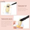 Double Headed Tweezers Multi-Use Tweezers Silicone Pressing Head Nail Clipping Tool Take Sticker Tape Crystal Manicure Tools