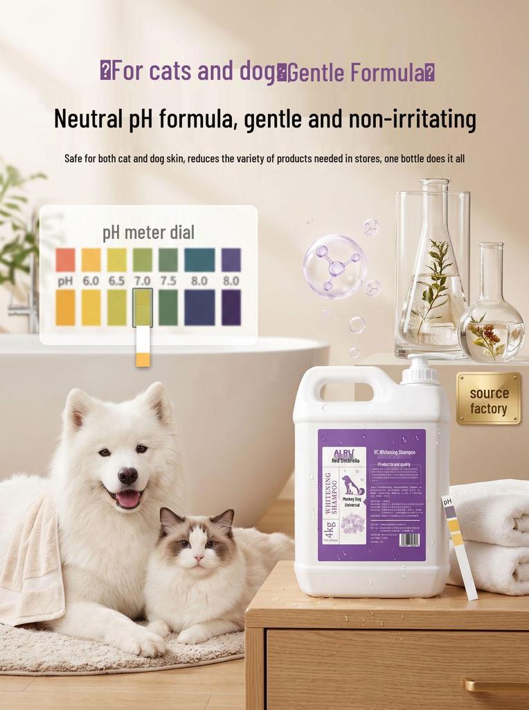 Grand Shampooing Blanchissant pour Animaux 4KG - OEM Personnalisable