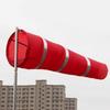 Airport Windsock Outdoor Hanging Heavy Duty Red Ripstop Wind Sock Windsocks with Reflective Belts Length 59.06 Inch