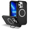 For iPhone 13 Pro Max Case Compatible with MagSafe Lens Frame Kickstand TPU+PC Shockproof Phone Cover