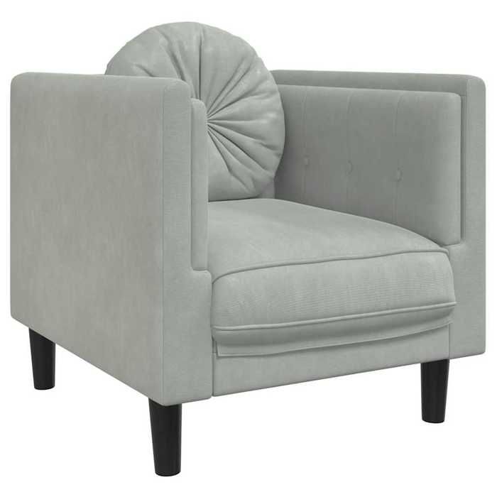 VidaXL Fauteuil avec Coussin, Chaise de Relaxation avec Accoudoirs et Dossier, Siège avec Pieds, Fauteuil TV de Salon, 372622