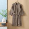 Unisex Quick-Dry Cotton Waffle Bathrobe - All-Season, Absorbent, Perfect for Steam Room & Spa