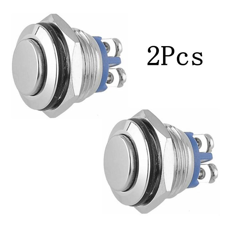 30 AMP METAL MOMENTARY WATERPROOF SWITCH 12V16mm 5/8 HORN STARTER NITROUS BUTTON