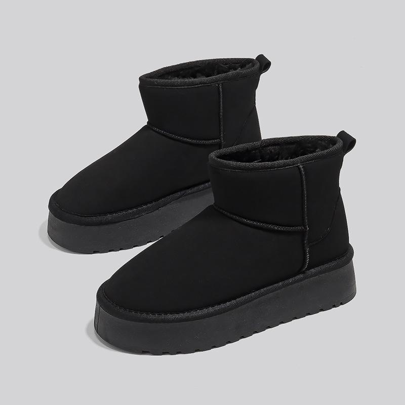 Winter New Thickened Velvet Snow Boots Women's Warm Cotton Boots Versatile Non-slip Bread Cotton Shoes