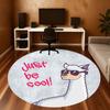 1pc llama cool Round Chair mat Area Rug - Non-Slip, Floor Mat for Office, Bedroom, and Indoor Decor c1118064
