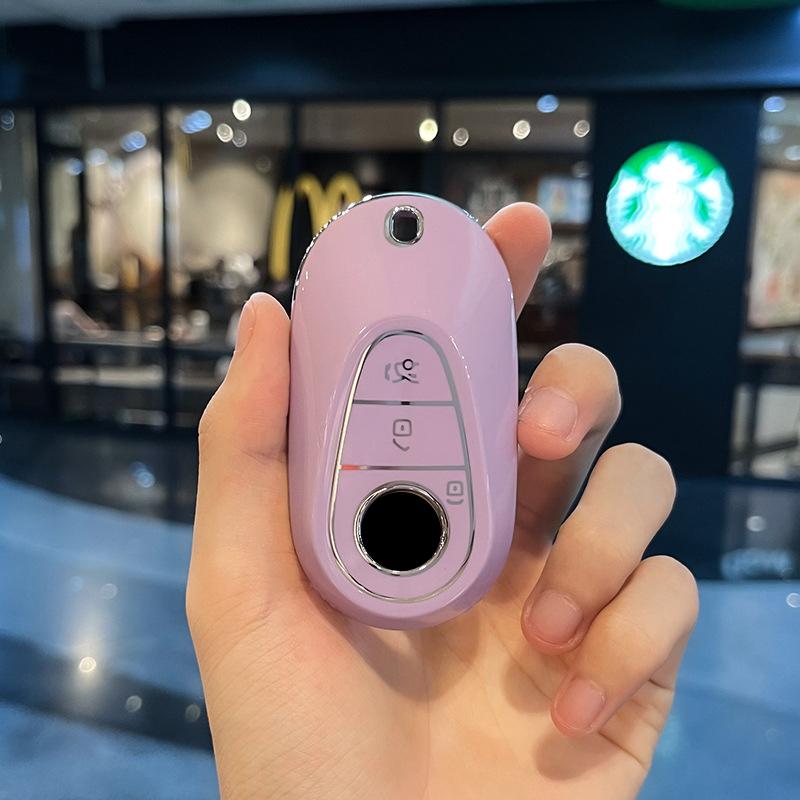 TPU Car Remote Key Case Cover Shell Fob For Mercedes Benz C S Class W206 W223 S350 C260 C300 S400 S450 S500 Protector Keyless Accessories