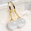 New Green Crystal Fashion Design Women's High End Temperament Earrings Simple Design Trend Personalized Jewelry