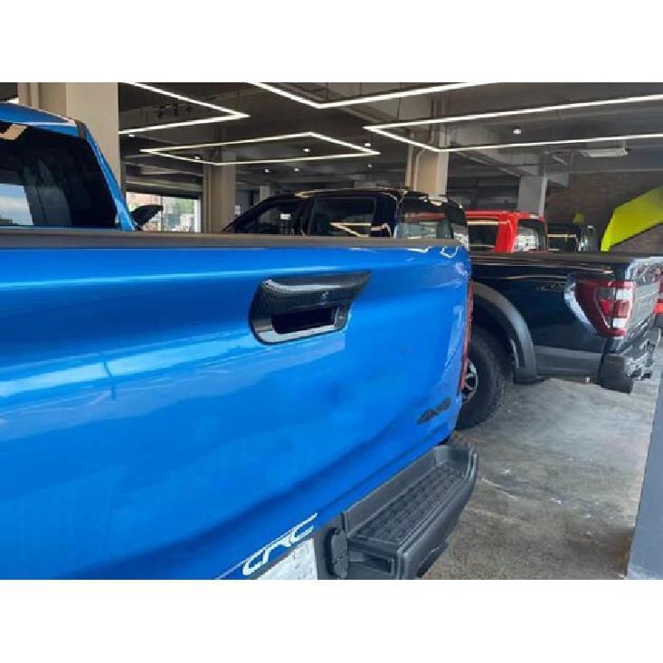 For Dodge Ram 1500 TRX 2022 2023 Carbon Fiber Rear Trunk Handle Bowl Cover Trim