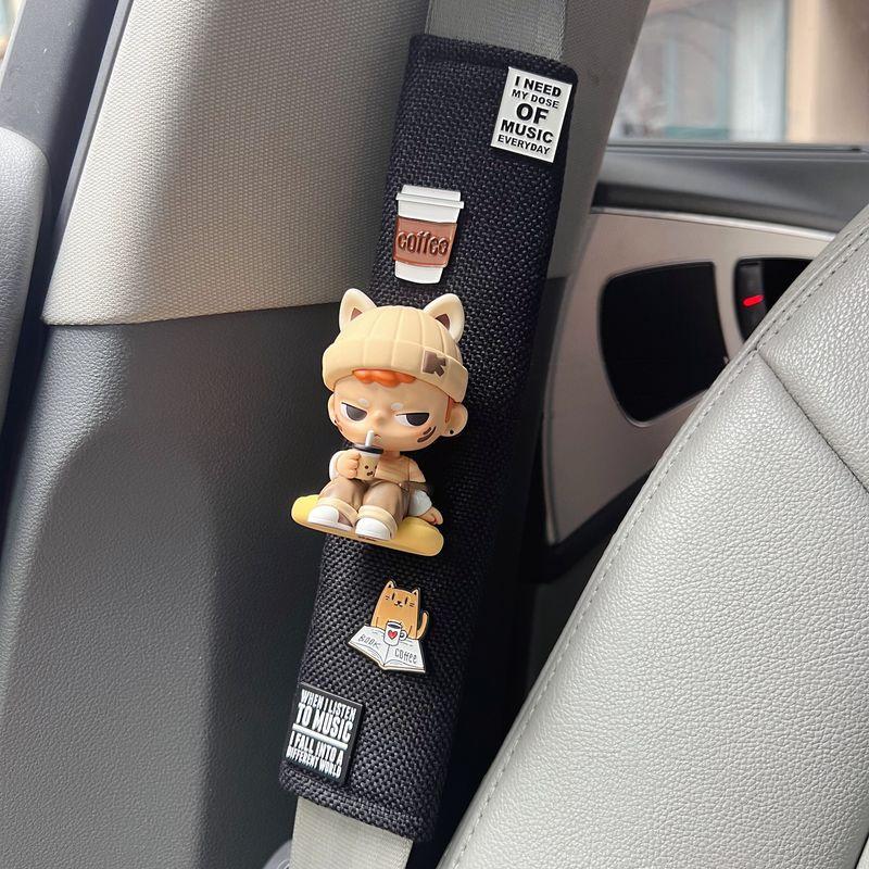 Bubble Mart Kubo Car Seatbelt Shoulder Pad Anti-Neck Strap Cute Girly Car Decoration New Car Accessory