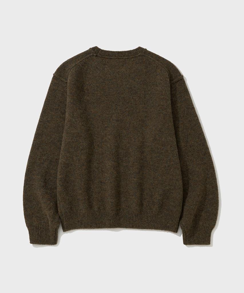 SHIRTER Shaggy Dog Reverse Seam Knit (Brown)