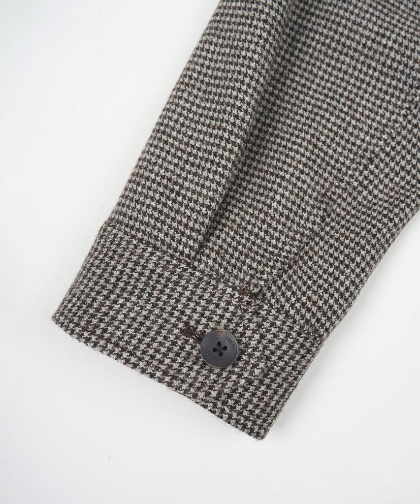 Birbante Heritage Houndstooth Blouson Jacket - Beige