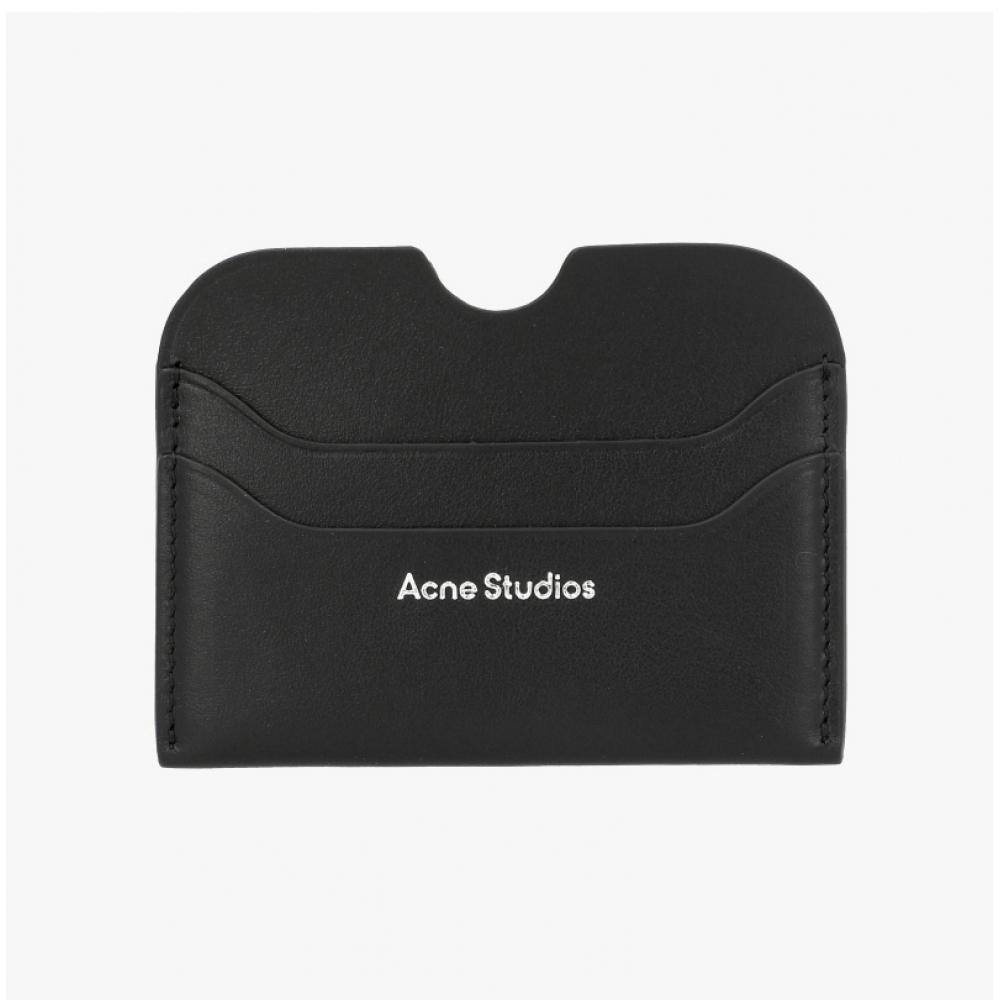 Acne Studios Logo Card Wallet Black  900  Cg0234