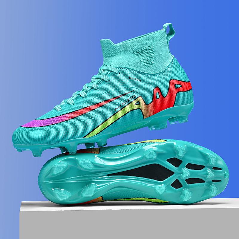 Football shoes men's falcons high-top ag long nails AG broken nails student youth competition non-slip sports shoes
