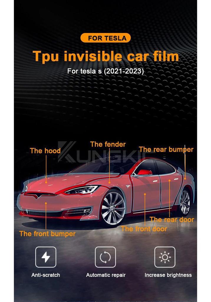 Tesla Model S 2016-2020 Invisible TPU Car Wrap Paint Protection Film
