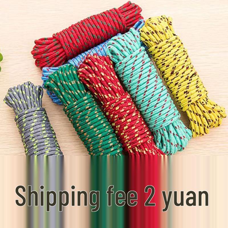 

10 м Ветрозащитная, Нескользящая Бельевая Веревка: Толстая, Многофункциональная, Для использования в помещении/на улице, Веревка для сушки без пробивания отверстий