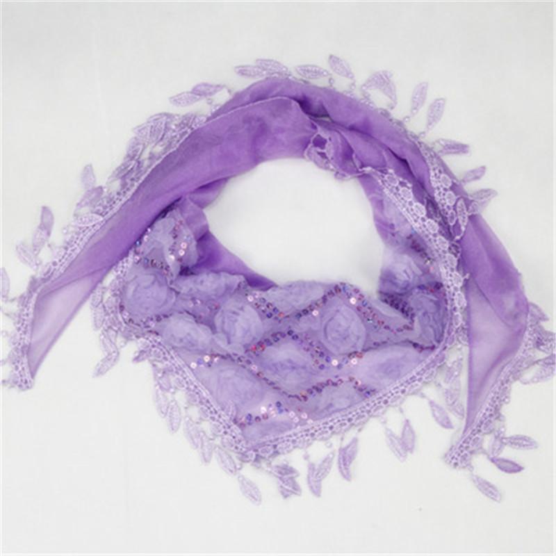 Frühling Und Herbst Frauen Dreieck Schal Exquisite Quaste Stickerei Dünne Seide Schal Schal