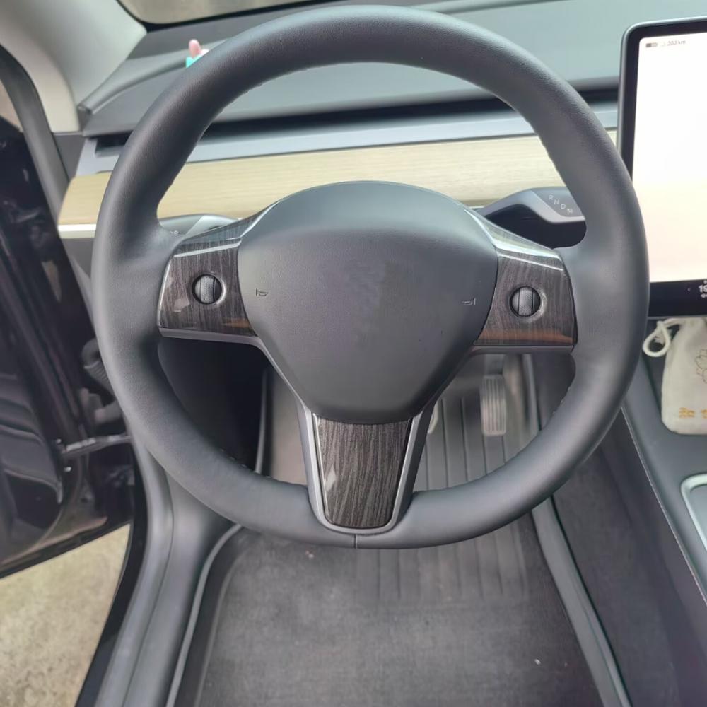 For Tesla Model 3 2016-2023 for Model Y 2019-2023 Car Steering Wheel Panel Decoration Cover Sticker trim Accessories