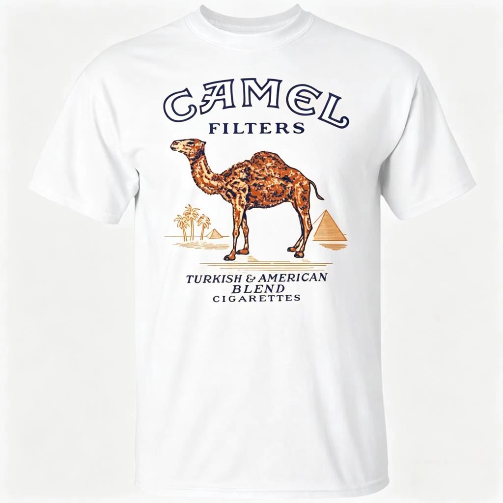 Klassisches T-Shirt Pyramide Camel 2026 Vero Mit Grafiken Im Amerikanischen Stil Für Hounisexs Und Frauen