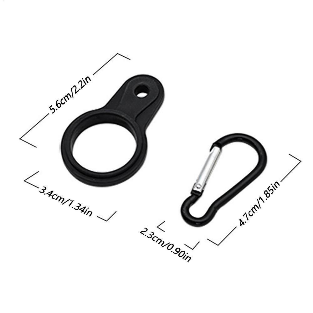 Hanging Water Bottle Buckle Clip Tactical Portable Mineral Bottle Ring Holder Molle Webbing Buckles for Outdoor Camping Hiking чёрный