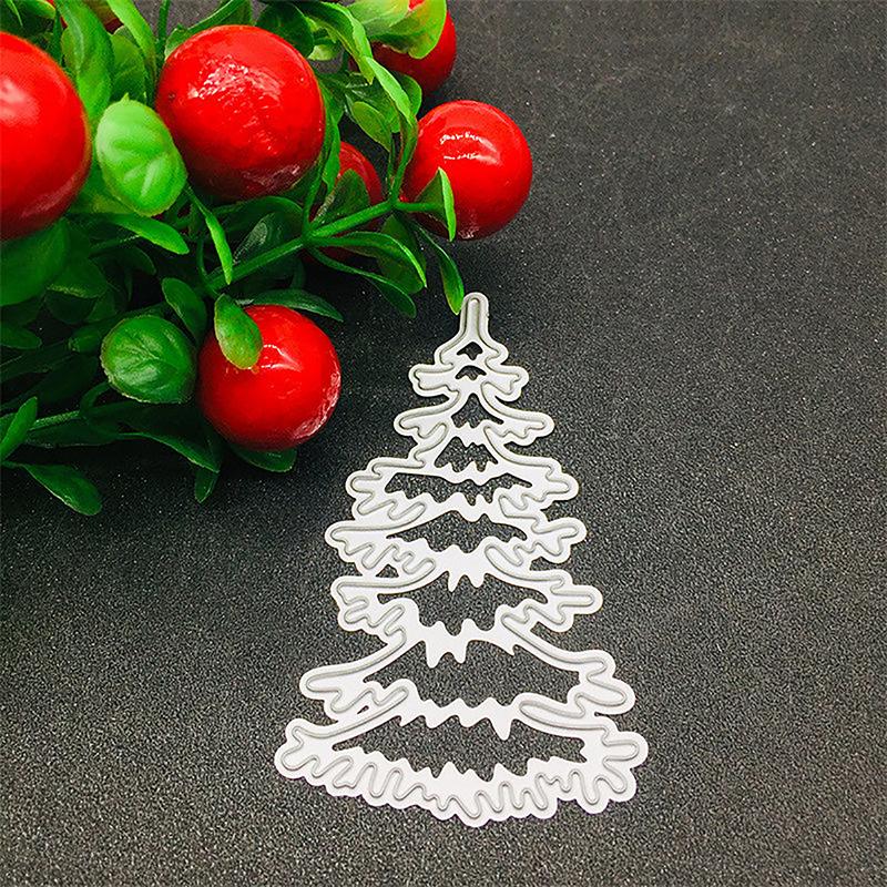Christmas Trees Metal Cutting Dies Stencil Scrapbooking Diy Album Stamp Paper Card Embossing Decor Craft Knife Mould