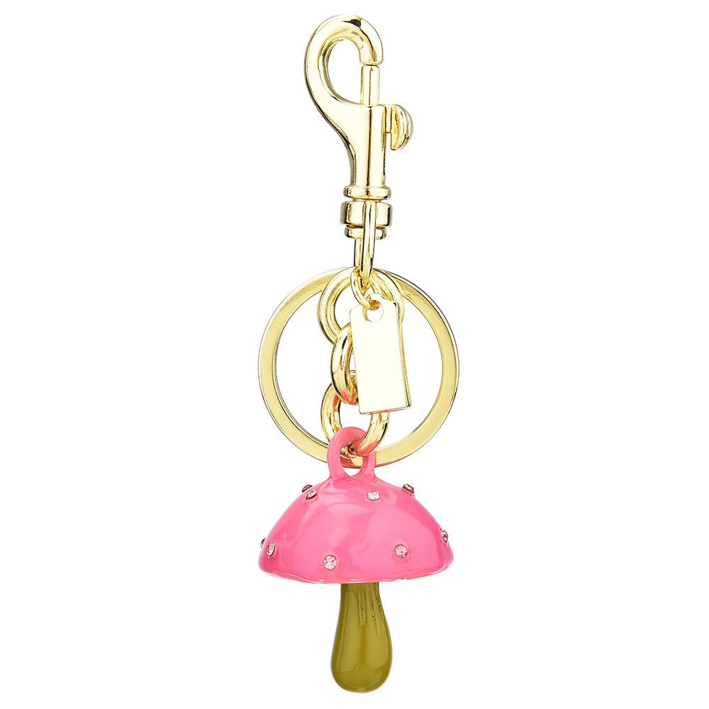 Creative Cartoon Colored Small Mushroom Keychain Bag Mobile Phone Car Key Ring Pendant Mushroom Pendant