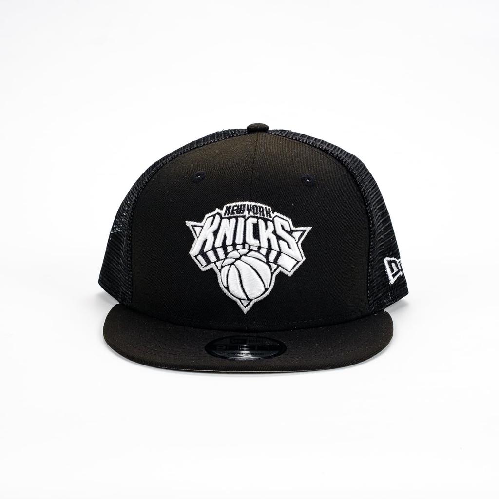 NEW ERA 9FIFTY Snapback de Rede Preto Branco para o NBA New York Knicks &