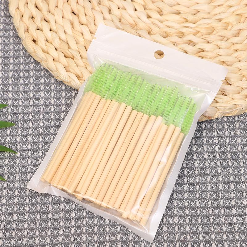 

Disposable Bamboo Spiral Eyelash Comb - Mini Wooden Makeup Brush Set