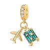 925 Silver Paris Tower Aircraft Travel Charm Pendant Beads Fit Charm Bracelet for Women Jewelry Making